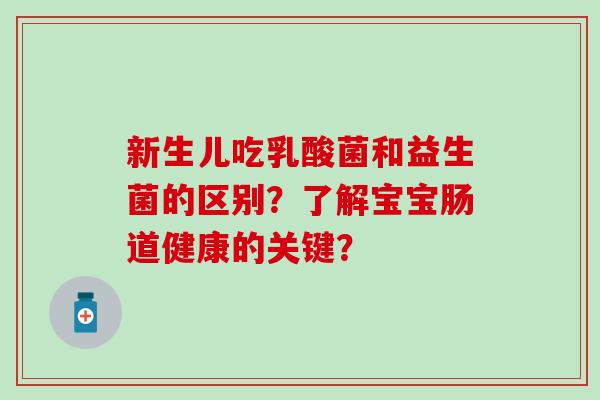 新生儿吃乳酸菌和益生菌的区别？了解宝宝肠道健康的关键？