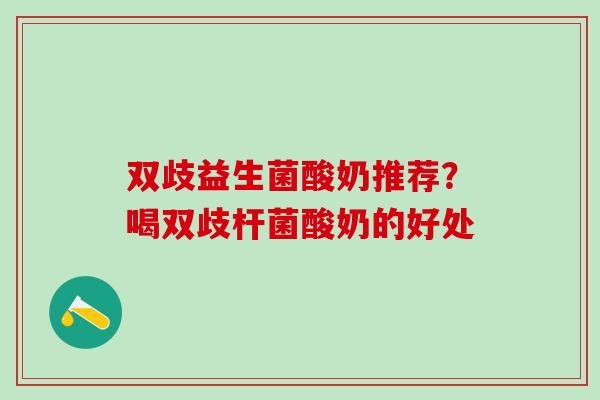 双歧益生菌酸奶推荐？喝双歧杆菌酸奶的好处