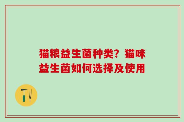 猫粮益生菌种类？猫咪益生菌如何选择及使用