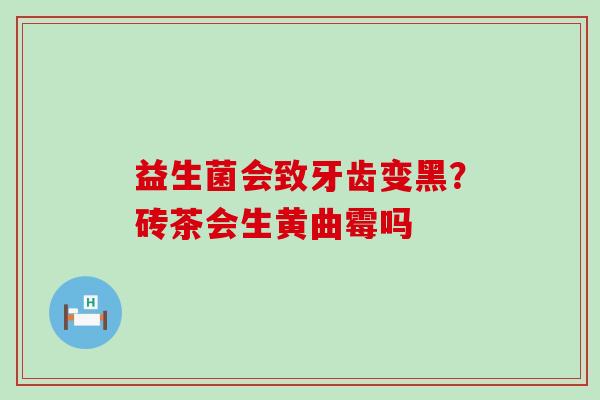 益生菌会致牙齿变黑？砖茶会生黄曲霉吗