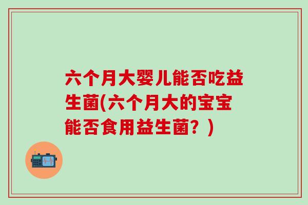 六个月大婴儿能否吃益生菌(六个月大的宝宝能否食用益生菌？)