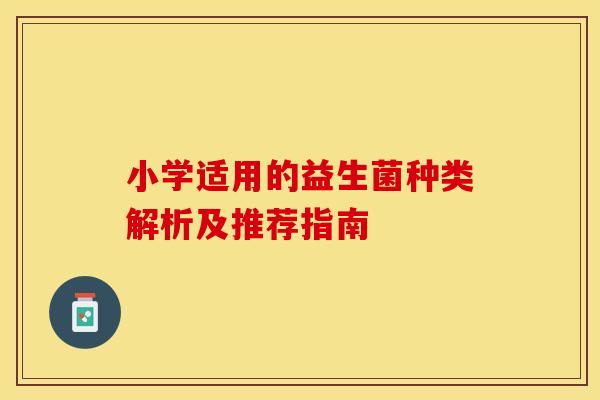小学适用的益生菌种类解析及推荐指南