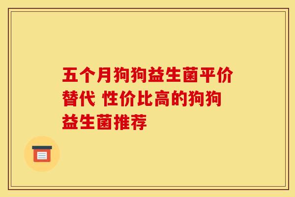 五个月狗狗益生菌平价替代 性价比高的狗狗益生菌推荐
