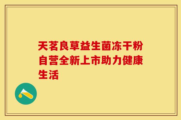 天茗良草益生菌冻干粉自营全新上市助力健康生活