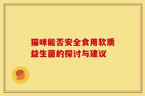 猫咪能否安全食用软质益生菌的探讨与建议