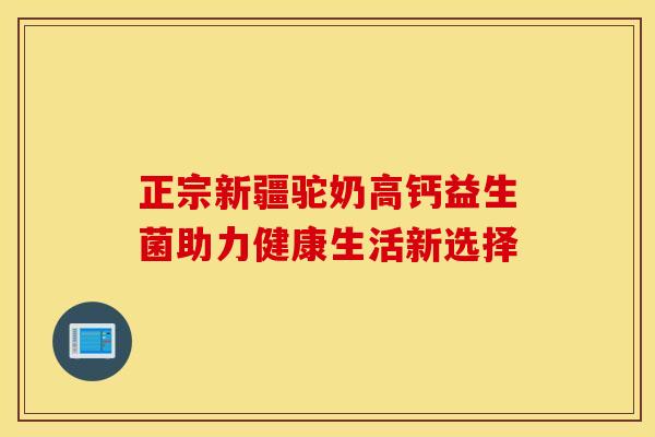 正宗新疆驼奶高钙益生菌助力健康生活新选择