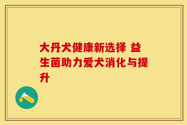 大丹犬健康新选择 益生菌助力爱犬消化与提升