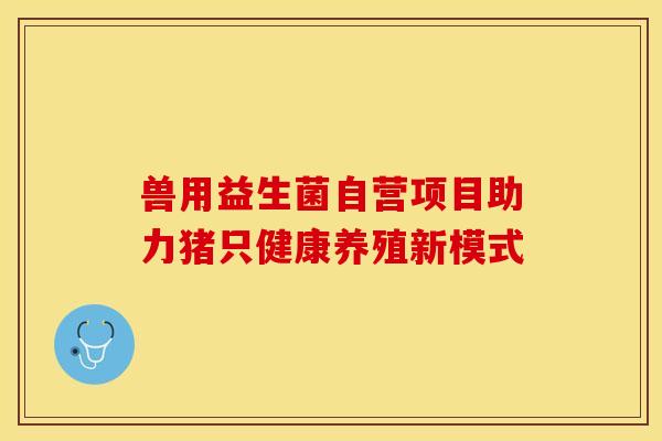 兽用益生菌自营项目助力猪只健康养殖新模式