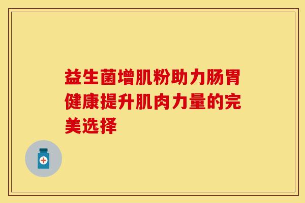 益生菌增肌粉助力肠胃健康提升肌肉力量的完美选择