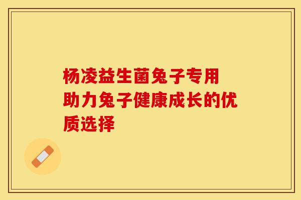 杨凌益生菌兔子专用 助力兔子健康成长的优质选择