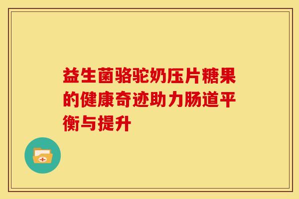 益生菌骆驼奶压片糖果的健康奇迹助力肠道平衡与提升