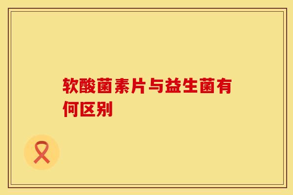 软酸菌素片与益生菌有何区别