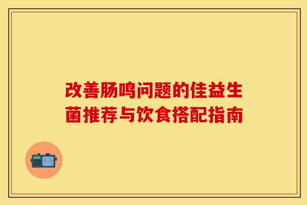改善肠鸣问题的佳益生菌推荐与饮食搭配指南