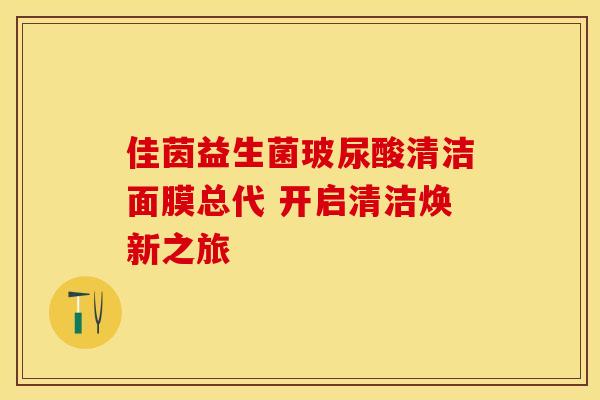 佳茵益生菌玻尿酸清洁面膜总代 开启清洁焕新之旅