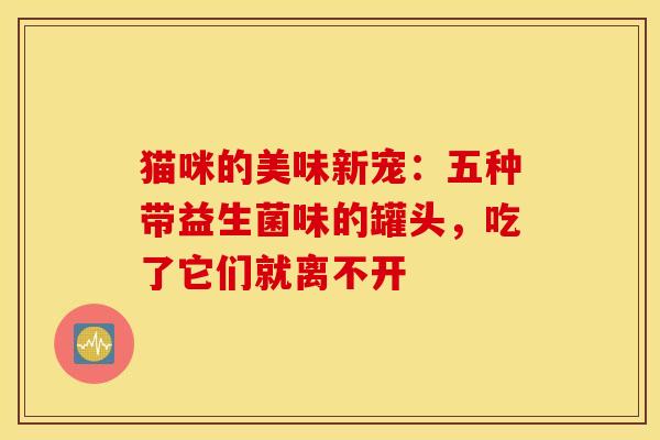 猫咪的美味新宠：五种带益生菌味的罐头，吃了它们就离不开