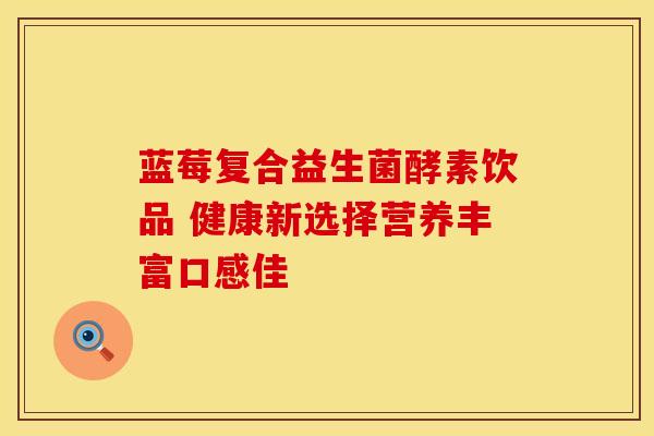 蓝莓复合益生菌酵素饮品 健康新选择营养丰富口感佳