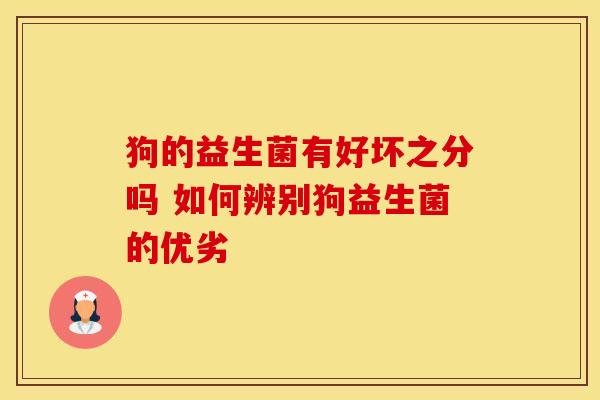 狗的益生菌有好坏之分吗 如何辨别狗益生菌的优劣