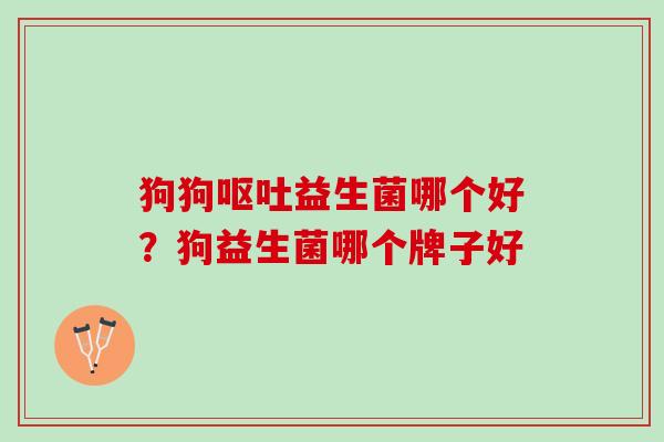 狗狗呕吐益生菌哪个好？狗益生菌哪个牌子好