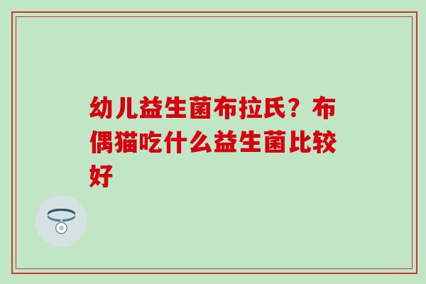 幼儿益生菌布拉氏?布偶猫吃什么益生菌比较好 幼儿益生菌布拉氏?布偶猫吃什么益生菌比较好