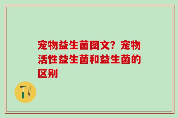 宠物益生菌图文？宠物活性益生菌和益生菌的区别