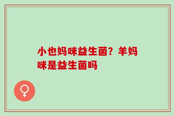 小也妈咪益生菌？羊妈咪是益生菌吗