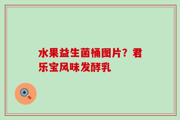 水果益生菌桶图片？君乐宝风味发酵乳