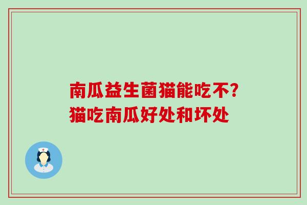 南瓜益生菌猫能吃不?猫吃南瓜好处和坏处 南瓜益生菌猫能吃不?猫吃南瓜好处和坏处