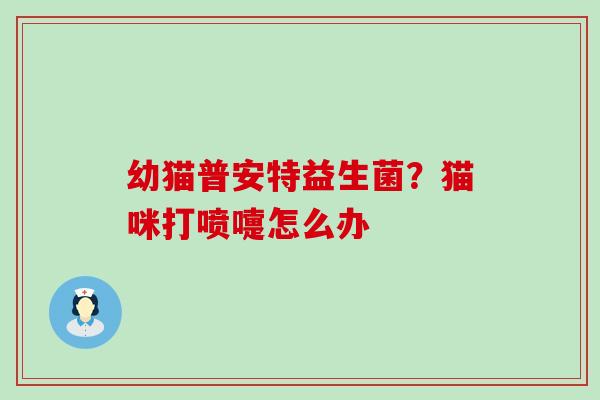幼猫普安特益生菌？猫咪打喷嚏怎么办