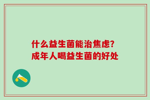 什么益生菌能治焦虑？成年人喝益生菌的好处