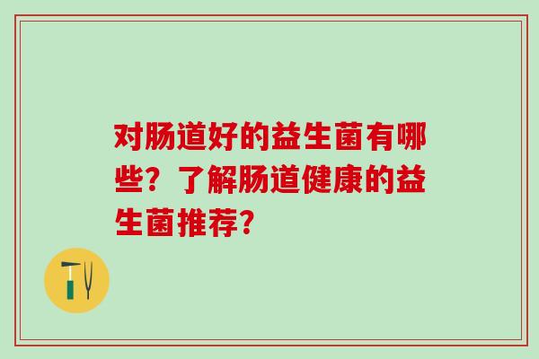 对肠道好的益生菌有哪些？了解肠道健康的益生菌推荐？