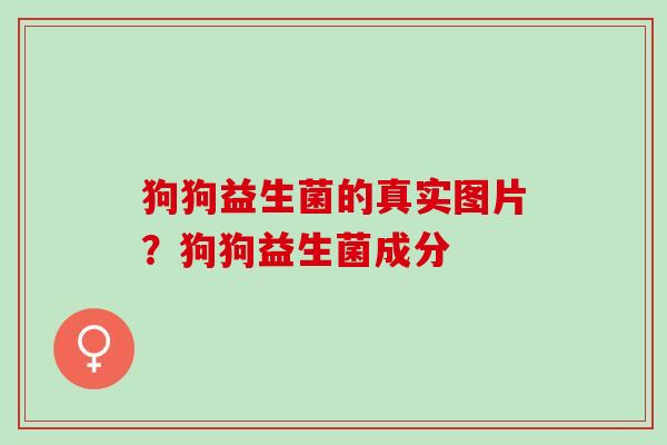 狗狗益生菌的真实图片？狗狗益生菌成分