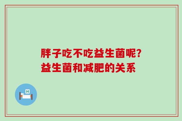 胖子吃不吃益生菌呢？益生菌和减肥的关系
