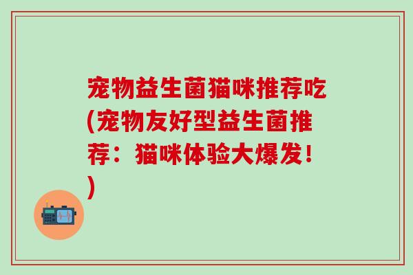 宠物益生菌猫咪推荐吃(宠物友好型益生菌推荐：猫咪体验大爆发！)