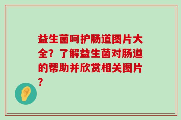 益生菌呵护肠道图片大全？了解益生菌对肠道的帮助并欣赏相关图片？