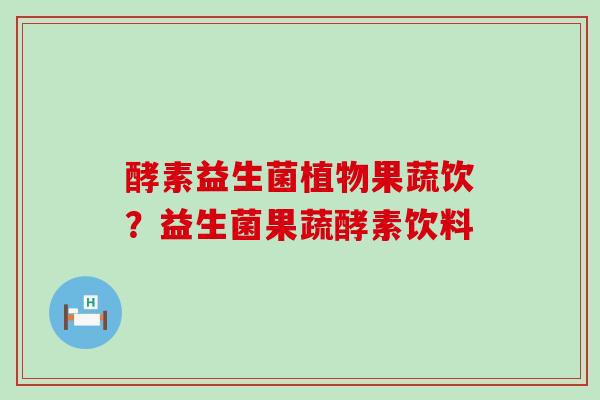 酵素益生菌植物果蔬饮？益生菌果蔬酵素饮料