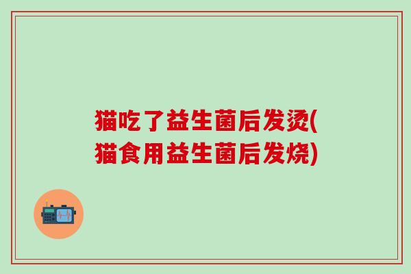 猫吃了益生菌后发烫(猫食用益生菌后发烧)