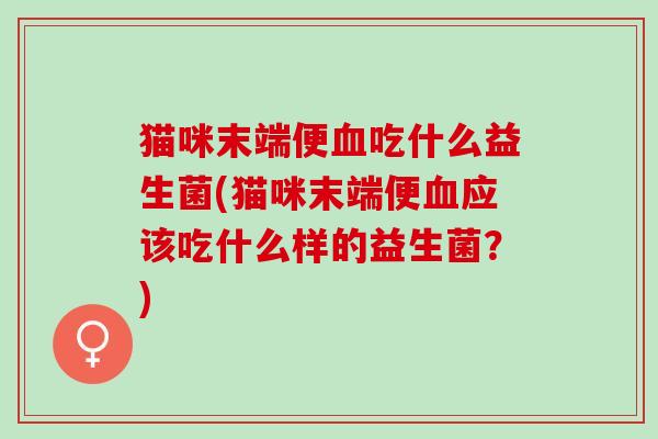 猫咪末端便吃什么益生菌(猫咪末端便应该吃什么样的益生菌?) 猫咪末端便吃什么益生菌(猫咪末端便应该吃什么样的益生菌?)