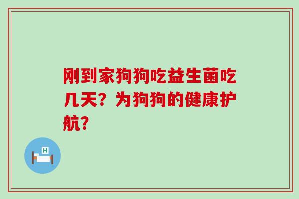 刚到家狗狗吃益生菌吃几天?为狗狗的健康护航? 刚到家狗狗吃益生菌吃几天?为狗狗的健康护航?