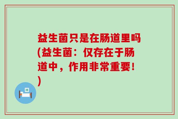 益生菌只是在肠道里吗(益生菌：仅存在于肠道中，作用非常重要！)