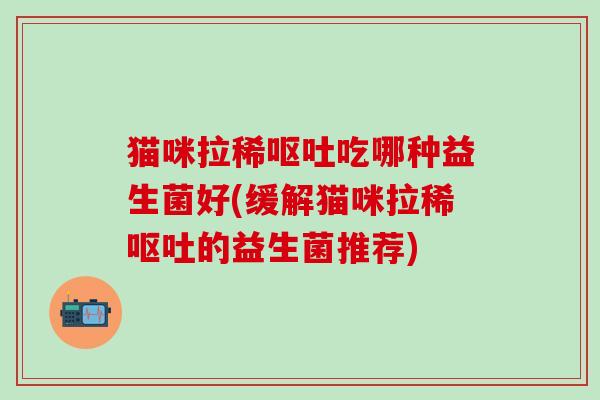 猫咪拉稀呕吐吃哪种益生菌好(缓解猫咪拉稀呕吐的益生菌推荐)