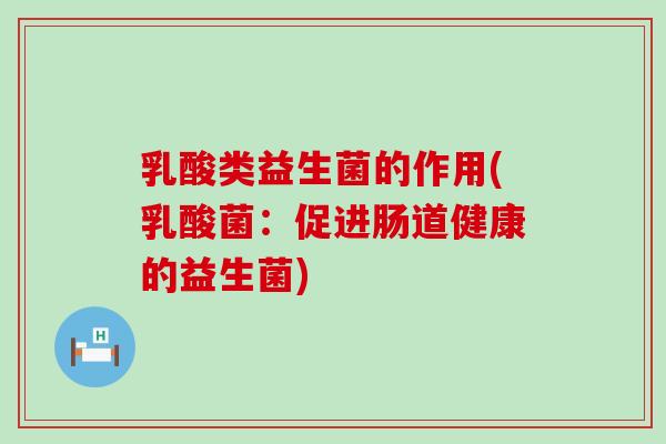 乳酸类益生菌的作用(乳酸菌：促进肠道健康的益生菌)