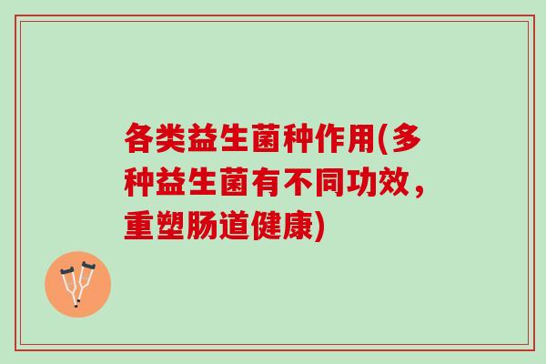 各类益生菌种作用(多种益生菌有不同功效，重塑肠道健康)