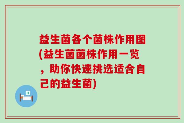 益生菌各个菌株作用图(益生菌菌株作用一览，助你快速挑选适合自己的益生菌)