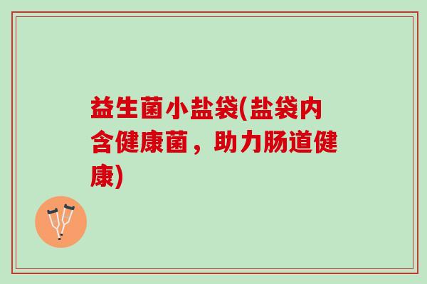 益生菌小盐袋(盐袋内含健康菌，助力肠道健康)
