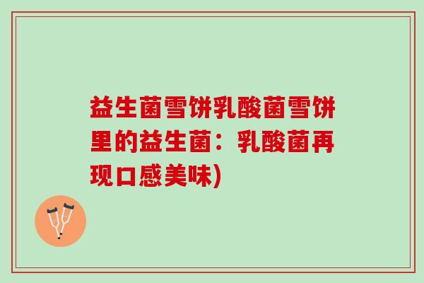 益生菌雪饼乳酸菌雪饼里的益生菌：乳酸菌再现口感美味)