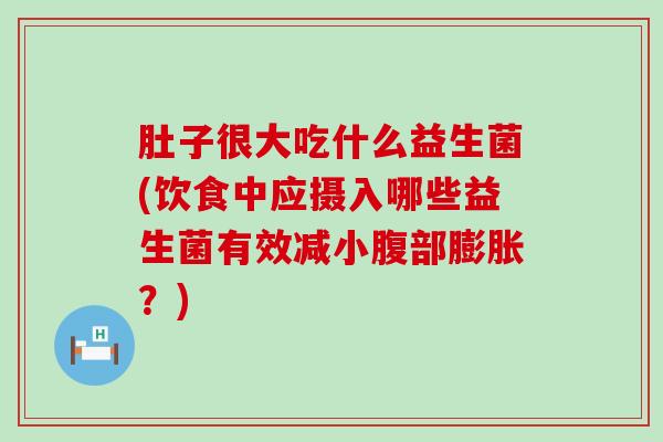 肚子很大吃什么益生菌(饮食中应摄入哪些益生菌有效减小腹部膨胀？)