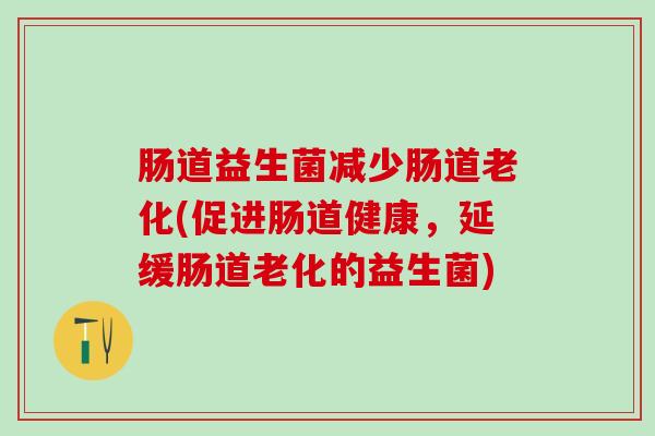 肠道益生菌减少肠道老化(促进肠道健康,延缓肠道老化的益生菌) 肠道益生菌减少肠道老化(促进肠道健康,延缓肠道老化的益生菌)
