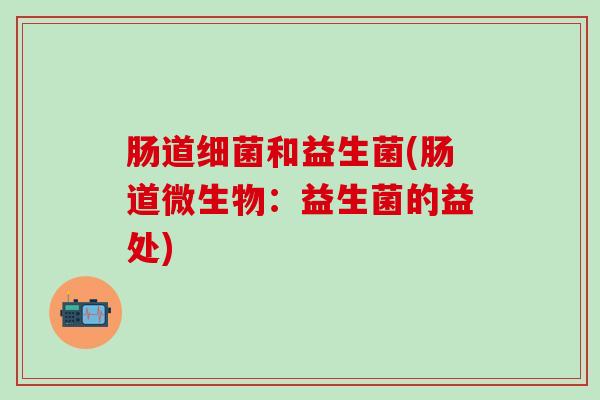肠道细菌和益生菌(肠道微生物：益生菌的益处)