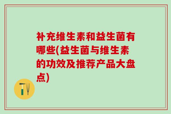 补充维生素和益生菌有哪些(益生菌与维生素的功效及推荐产品大盘点) 补充维生素和益生菌有哪些(益生菌与维生素的功效及推荐产品大盘点)