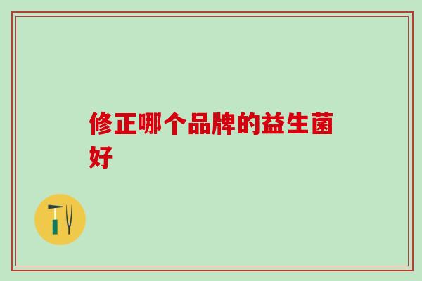 修正哪个品牌的益生菌好